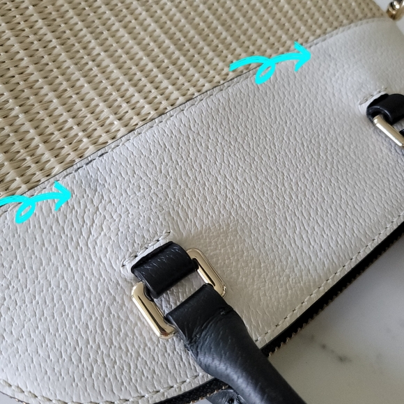 KATE SPADE Shoulder/Handbag Straw/Leather Combi - Picture 16 of 16